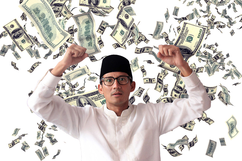 Wagub Sandi Uno Untung Besar Modali Pilkada